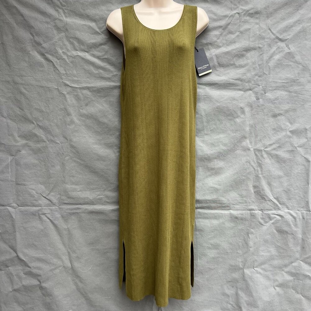 NWT Marc O'Polo Stockholm Size 40 Green Sweater Dress Ribbed Knit Midi Size 10